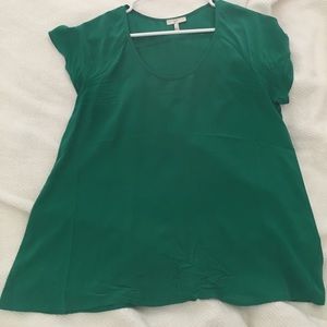 Joie 100% Silk top in green - size small